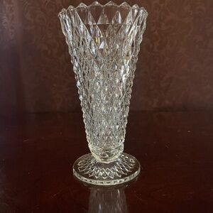 Vintage Cut Crystal Flower Vase